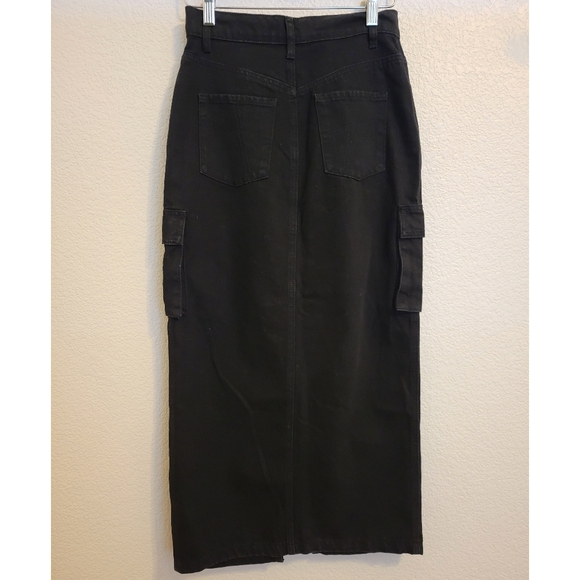 NWT Sincerely Jules denim black midi skirt size 3/25 - Picture 2 of 6